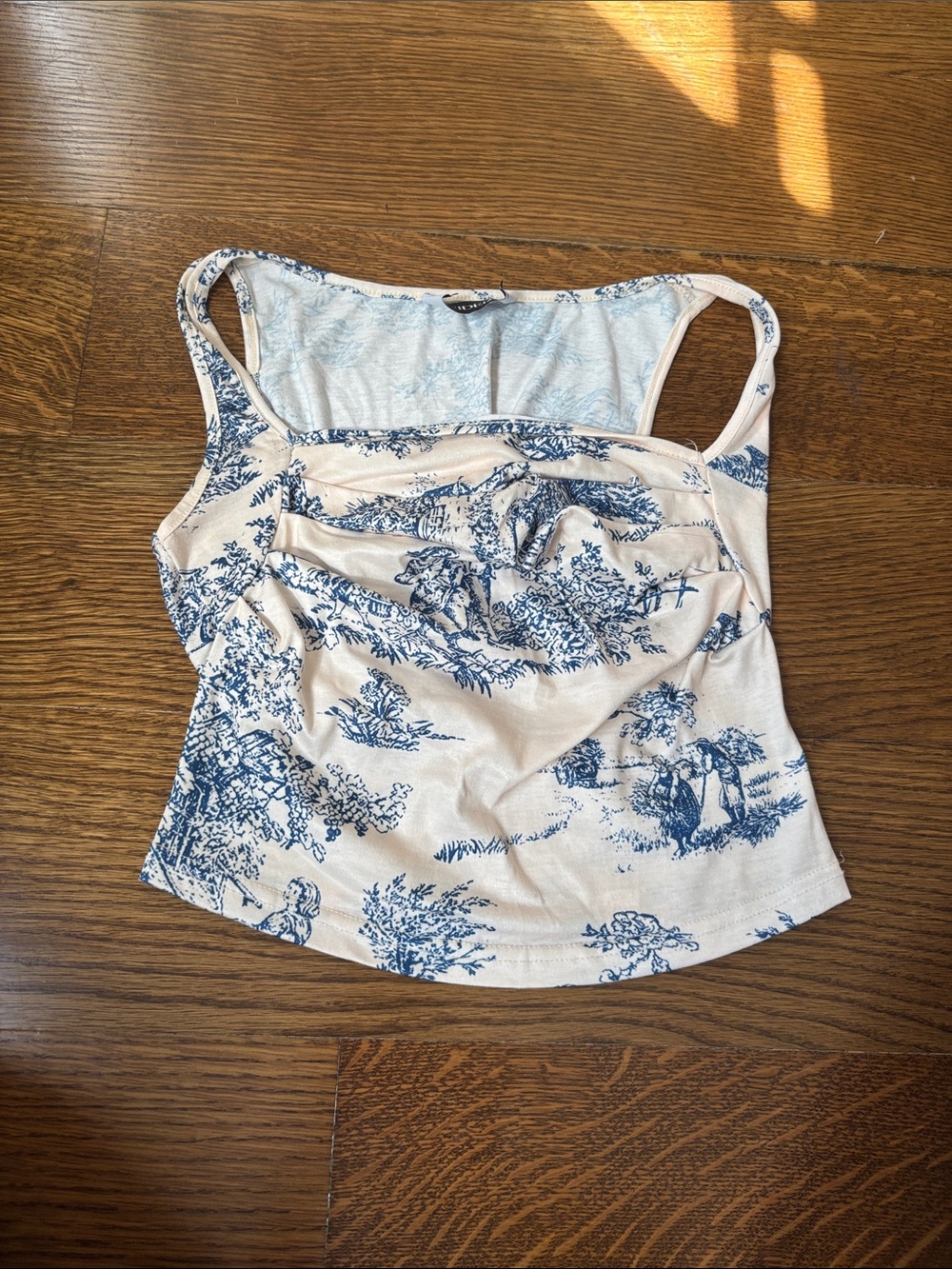 Cider Women’s Blue Toile Print Cami Tank Top